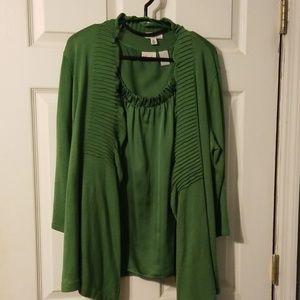 Kim Rogers cardigan and tank